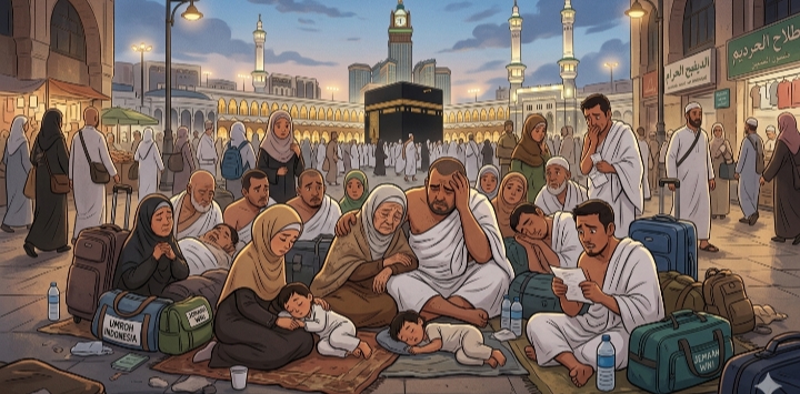 Miris! 17 Jamaah Umroh Asal Lombok Terlantar di Mekkah: Diusir dari Hotel dan Terpaksa Biayai Hidup Mandiri