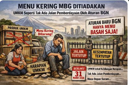 Asosiasi UMKM Lombok Timur Protes Kebijakan BGN, Tiadakan Menu Kering MBG
