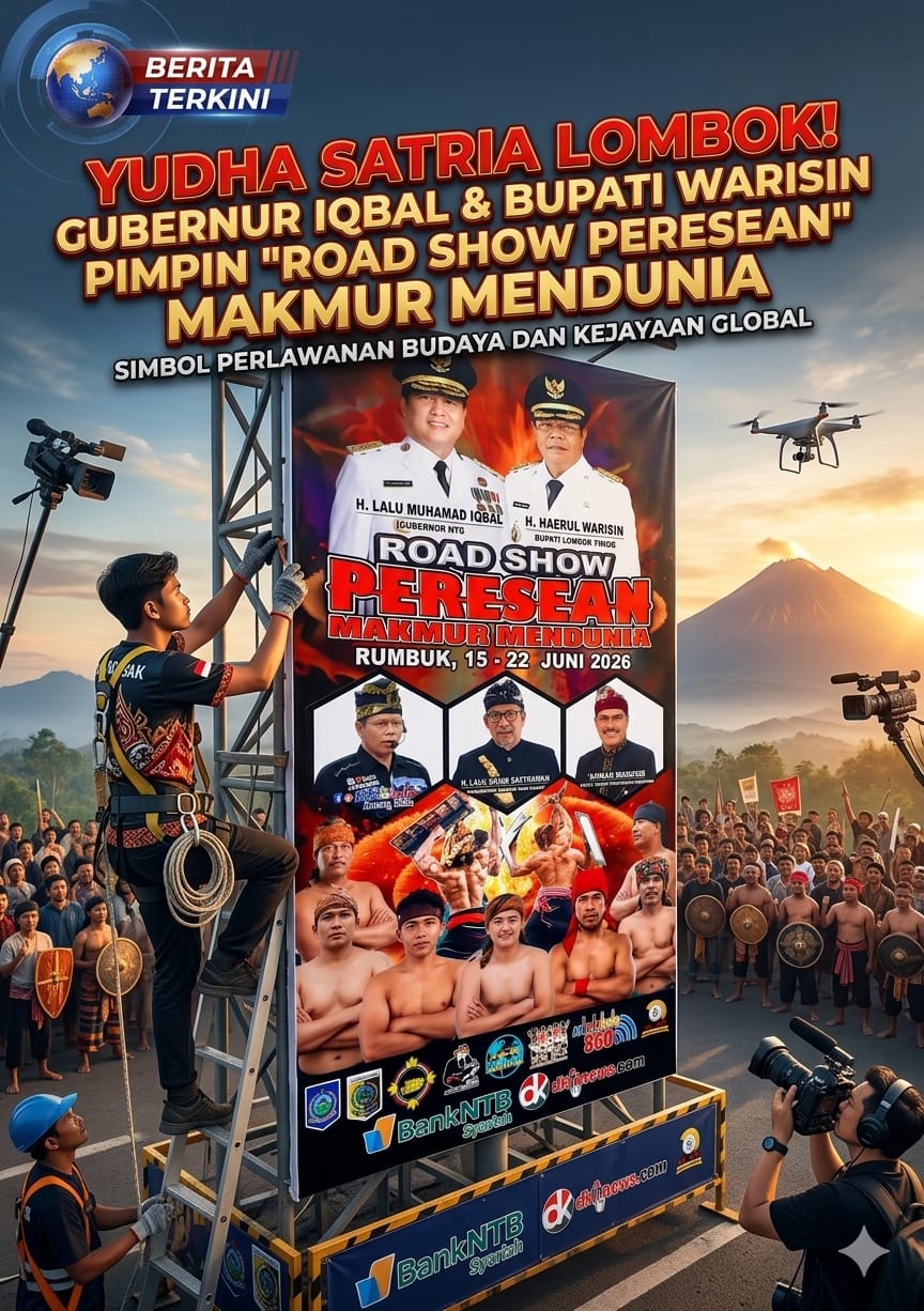 YUDHA SATRIA LOMBOK! GUBERNUR IQBAL & BUPATI WARISIN PIMPIN "ROAD SHOW PERESEAN" MAKMUR MENDUNIA Simbol Perlawanan Budaya, Kejayaan Global, dan Kebangkitan Tradisi Sasak di Bumi Lombok